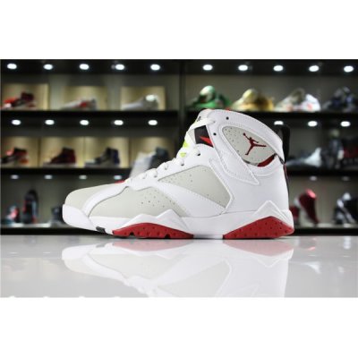 Nike Air Jordan 7 Retro Beyaz / Açık Gümüş / Kırmızı Basketbol Ayakkabısı Türkiye - PLY0DVKN